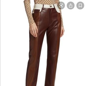 Nanushka Brown Leather Pants